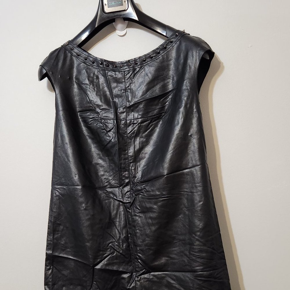 Leather like dress